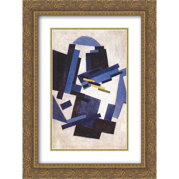 Olga Rozanova 2x Matted 20x24 Gold Ornate Framed Art Print 'Abstract Composition'