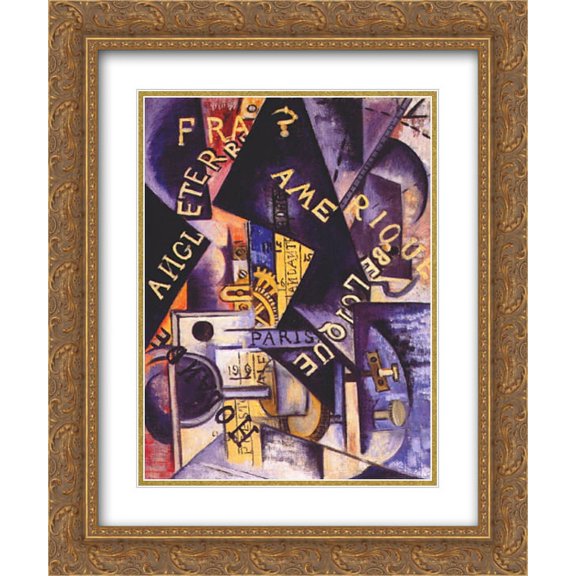 Olga Rozanova 2x Matted 20x24 Gold Ornate Framed Art Print 'Metronome'