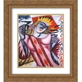 thumbnail image 1 of Olga Rozanova 2x Matted 20x24 Gold Ornate Framed Art Print 'Queen of diamonds', 1 of 2