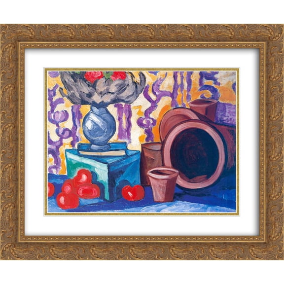 Olga Rozanova 2x Matted 24x20 Gold Ornate Framed Art Print 'Tomatoes'