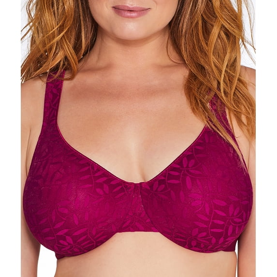 Olga Womens Sheer Leaves Minimizer Bra Style-35519