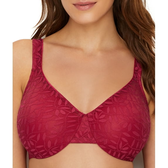 Olga Womens Sheer Leaves Minimizer Bra Style-35519