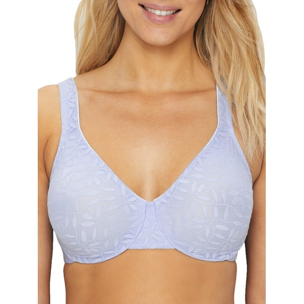 Olga Womens Sheer Leaves Minimizer Bra Style35519