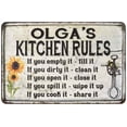 thumbnail image 1 of Olga's Kitchen Rules Chic Sign Vintage Décor 8 x 12 High Gloss Metal 208120032280, 1 of 1