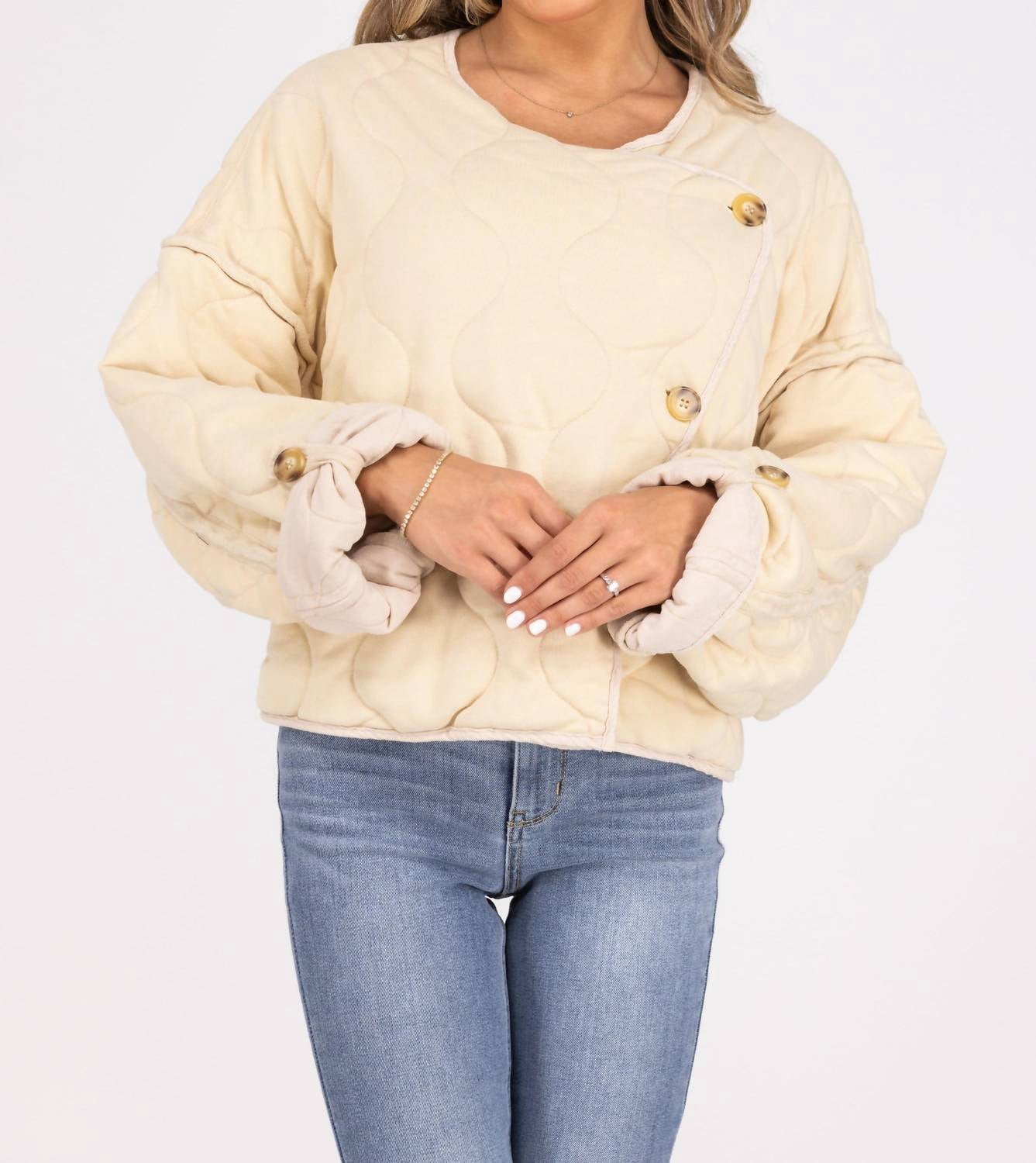 Oli & Hali Escaping Reality Quilted Cropped Jacket - Walmart.com