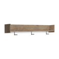thumbnail image 1 of Olia Wall Mounted Coat Rack, 3 Hooks and Shelf, Light Dry Brown Wood, 1 of 2