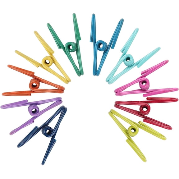 Olibuy 30 Pack Multi-Purpose Clothesline Utility Clips, Steel Wire Clips, Clothes Pins Metal Clips for Hanging Random Colors