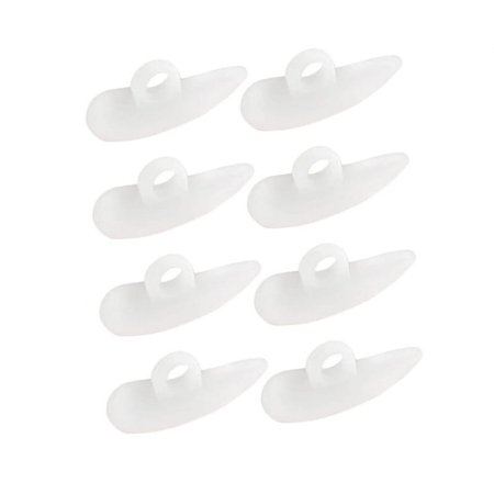 Olibuy 4Pair/8Pcs Gel Hammer Toe Crest Cushions, Right/Left Hammertoe Gel Support Pads, Straightener and Corrector for Curled, Curved, Overlapping, Clubbed Claw and Mallet Toes Curling Relief