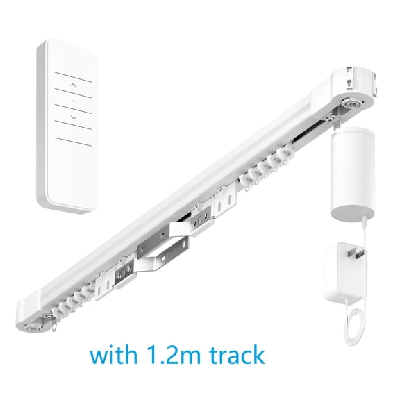 Olideauto Smart WIFI Electric Curtain Motor Mini Motor,Compatible with Alexa,Phone APP Control,Quiet Operation,Quick Assembly with 1.2m Track