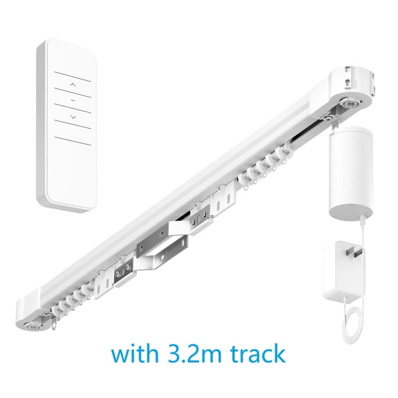 Olideauto Smart WIFI Electric Mini Curtain Motor with Remote Control,Compatible with Alexa,Phone APP Control,with 3.2m Track,Quiet Operation