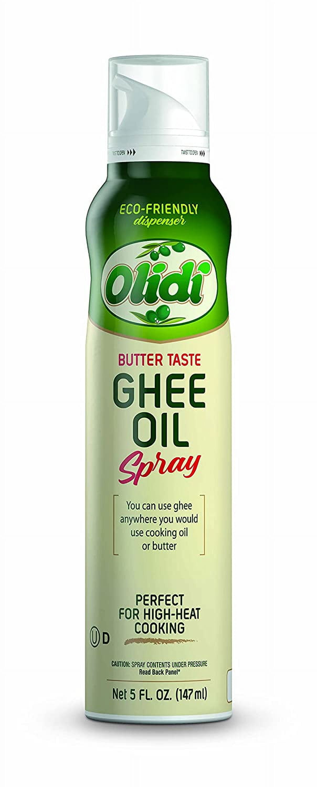 Olidi Ghee Oil 5 oz, 100% Pure Cooking Oil Spray, Omega-3, perfect for Keto snacks, baking, grilling, or cooking, our oil dispenser bottle lets you spray, drip, or stream with no waste (4)