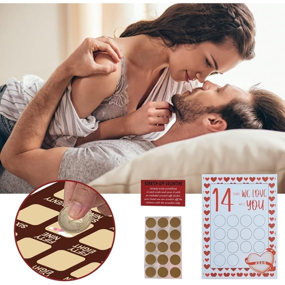 Oliegs Stocking 14 Things I About You Scratch Off Advent Calendar Valentine's Day Countdown Craft For Kids Custom For Daugher Son For Him For Her Husband Wife Girlfriend Boyfriend White Elephant