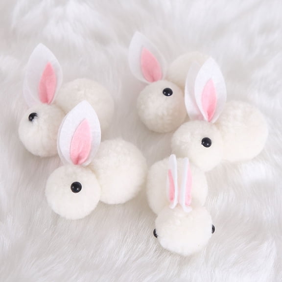 Oliegs Stocking 5PCS Easter Stuffed Mini Bunny Easter Bunny Doll Decoration White Elephant