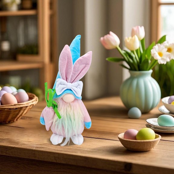 Oliegs Stocking Easter Bunny No Face Doll Egg Decoration Cute Party For Spring Celebrations White Elephant