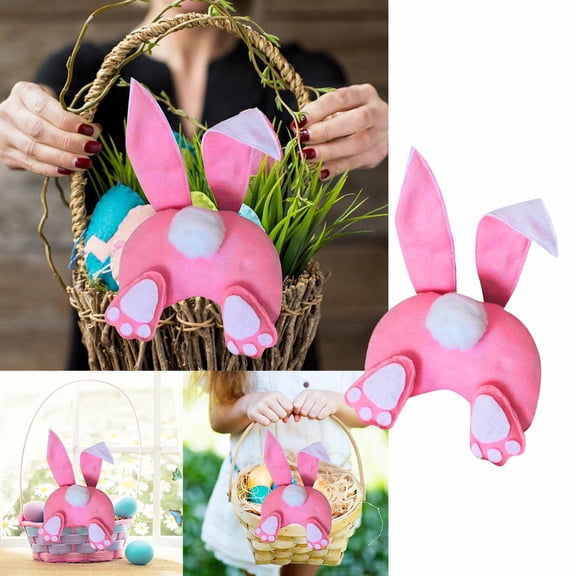 Oliegs Stocking Easter Decorations Easter Decoration DIY Supplies Bunny Tail Shape Cute Wreath Decoration Accessories Easter Decoration White Elephant