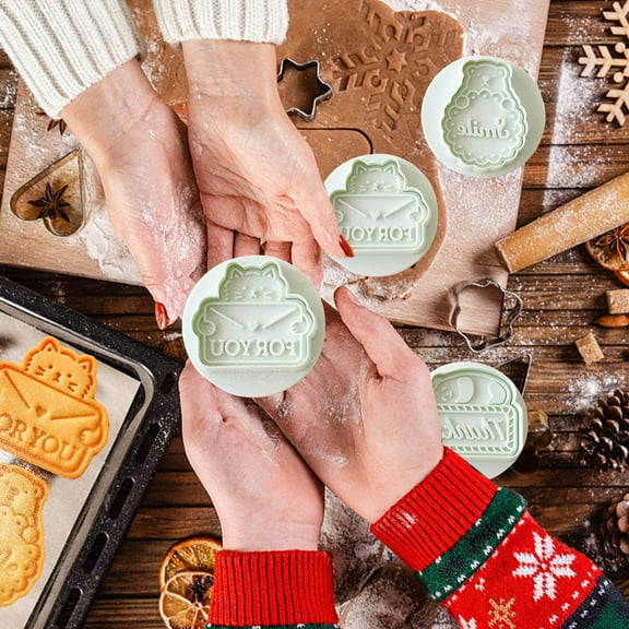 Oliegs Stocking Valentine's Day 4 Pcs And 3 Pcs Flower Heart And Animal Cookie Cutter Dough Cutter Paste Tools Cupcake Cake Accessories Cake Decorate Cookie Cutter Set White Elephant