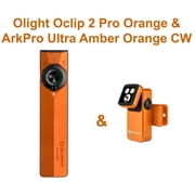 Olight ArkPro Ultra Class 3R Amber Orange CW & Oclip 2 Pro Orange EDC Clip Light