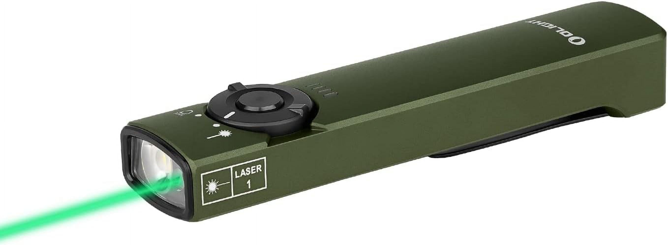 OLIGHT Arkfeld EDC Flat Flashlight, 1000 Lumens White LED Light with Green Beam Combo, Power by Rechargeable Built-in Battery for Outdoors, Emergency, Work (OD Green)