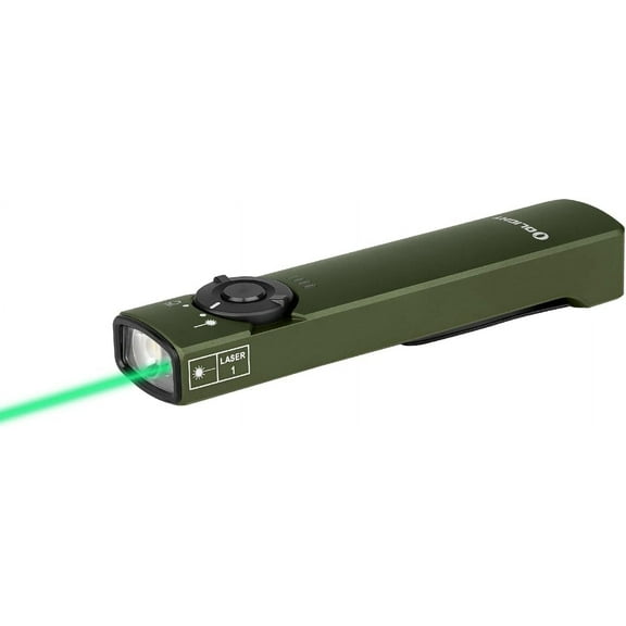 OLIGHT Arkfeld EDC Flat Flashlight, 1000 Lumens White LED Light with Green Beam Combo, Power by Rechargeable Built-in Battery for Outdoors, Emergency, Work (OD Green)