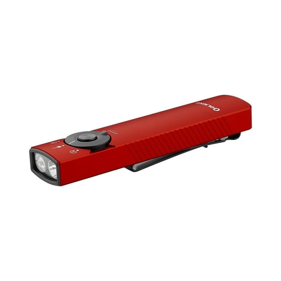 OLIGHT Arkfeld Pro Flat Rechargeable EDC Flashlight with 1300 Lumens LED Light UV and Laser(Red CW 5700K-6700K)