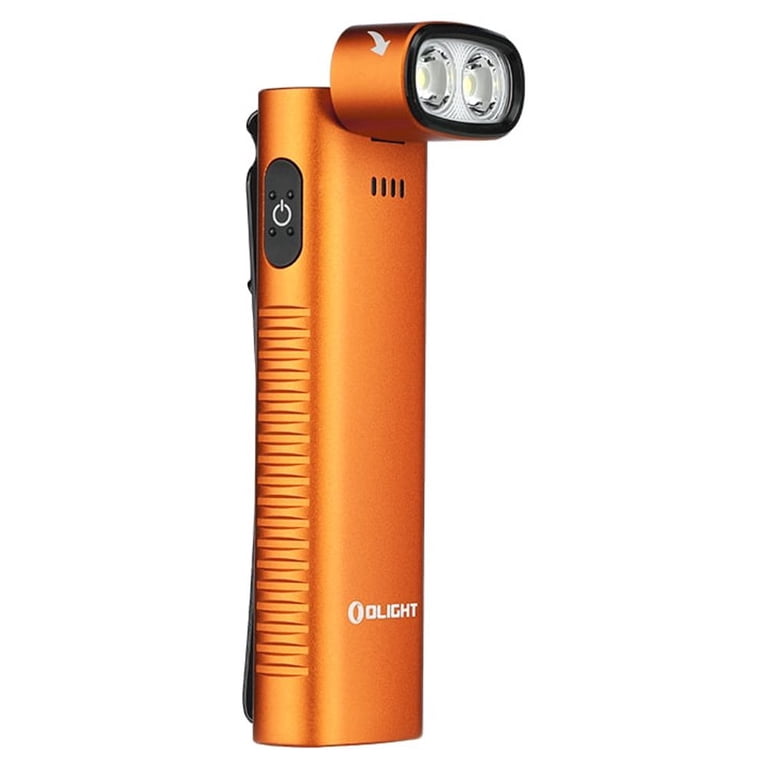 Olight Arkflex Orange Adjustable Right Angle EDC Flashlight, 1000