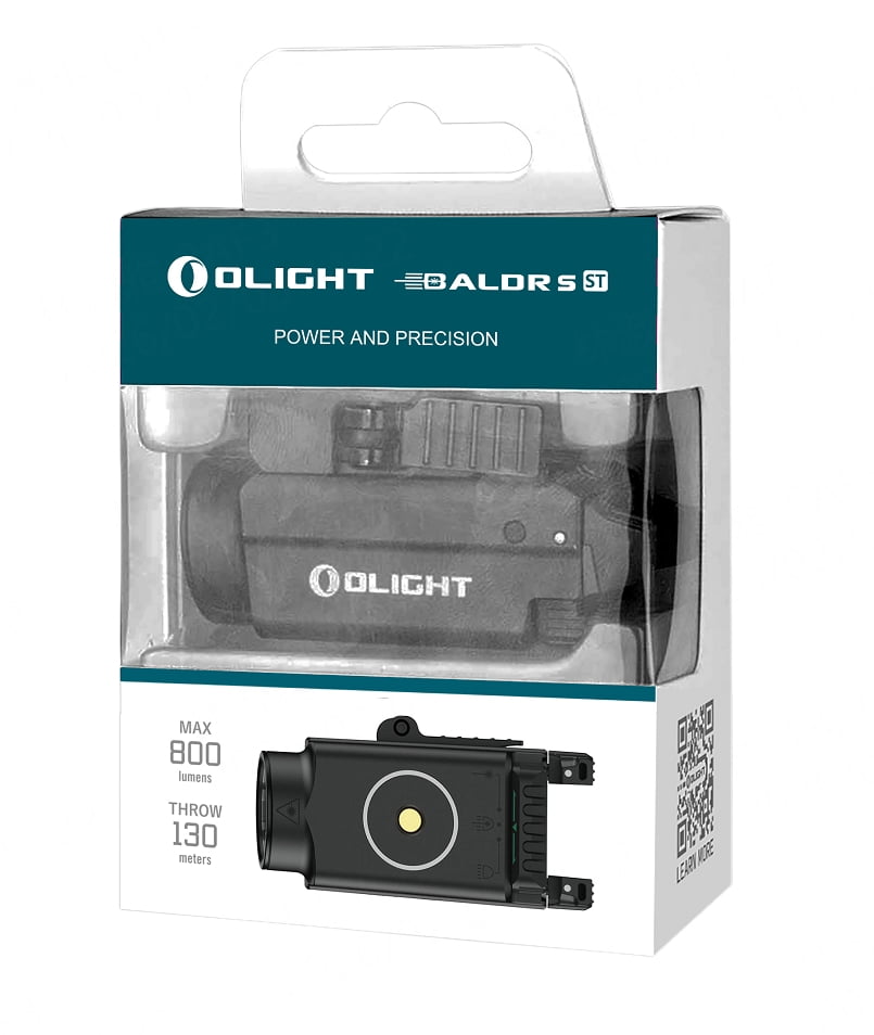 Olight Baldr S Strobe Rechargeable Light, 800 Lumens White LED and Green Laser