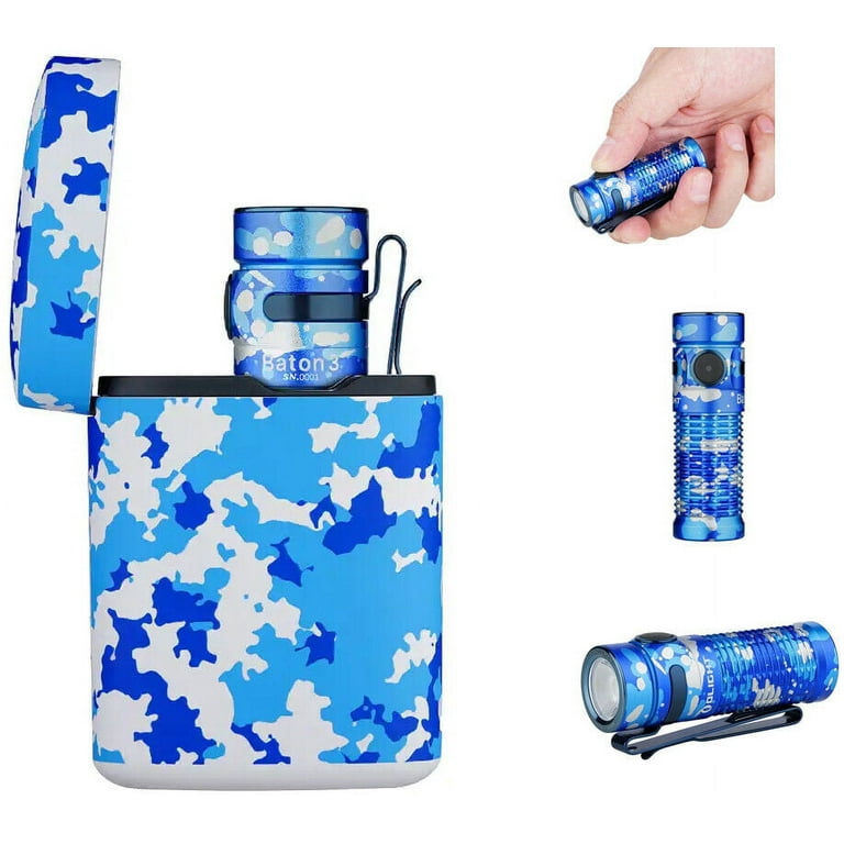 Olight Baton 3 Ocean Camouflage Premium Edition w/Wireless Charger