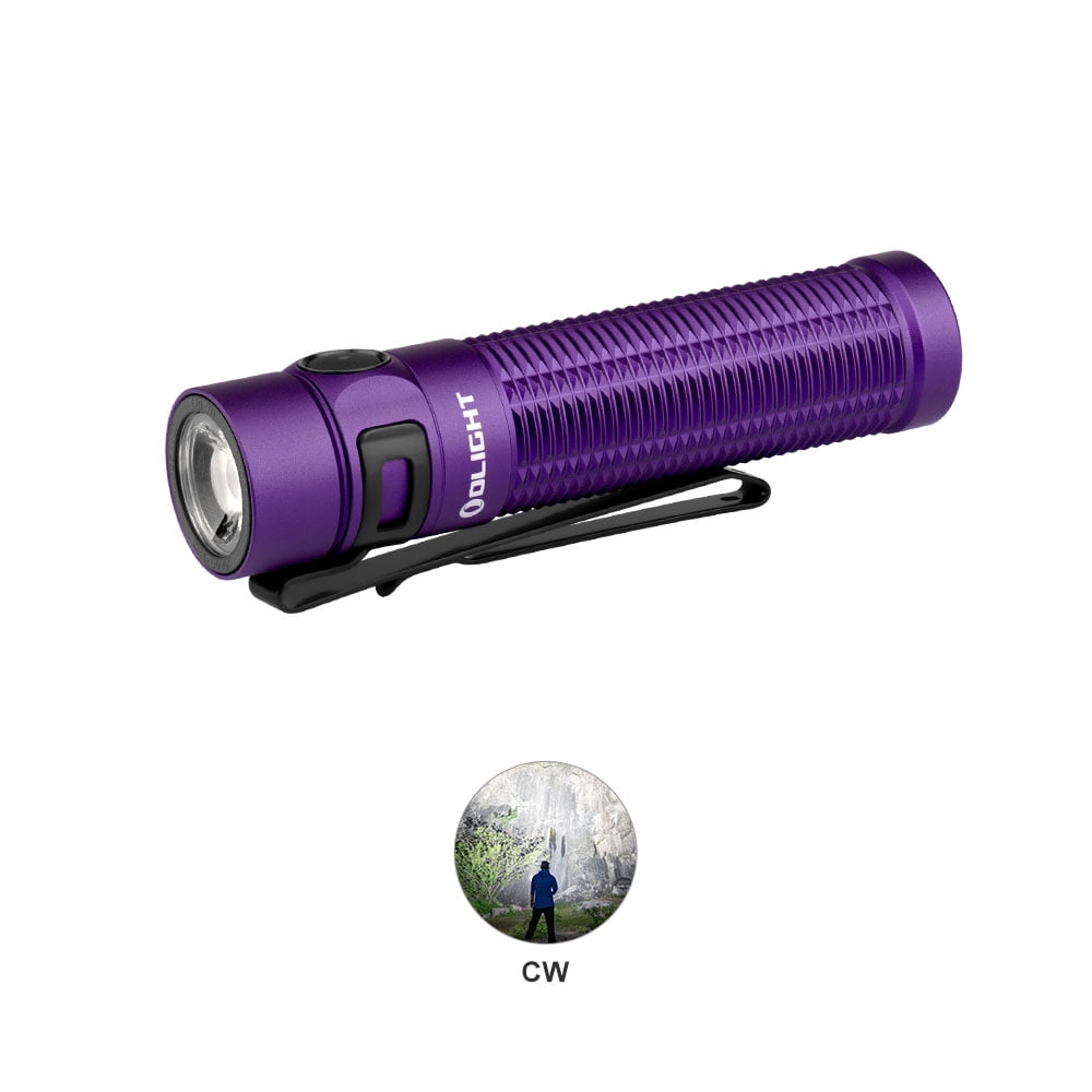 OLIGHT Baton 3 Pro Max 2500ルーメン パープル Olight Baton 3 Pro Max Purple EDC Flashlight, Cool White, 2500
