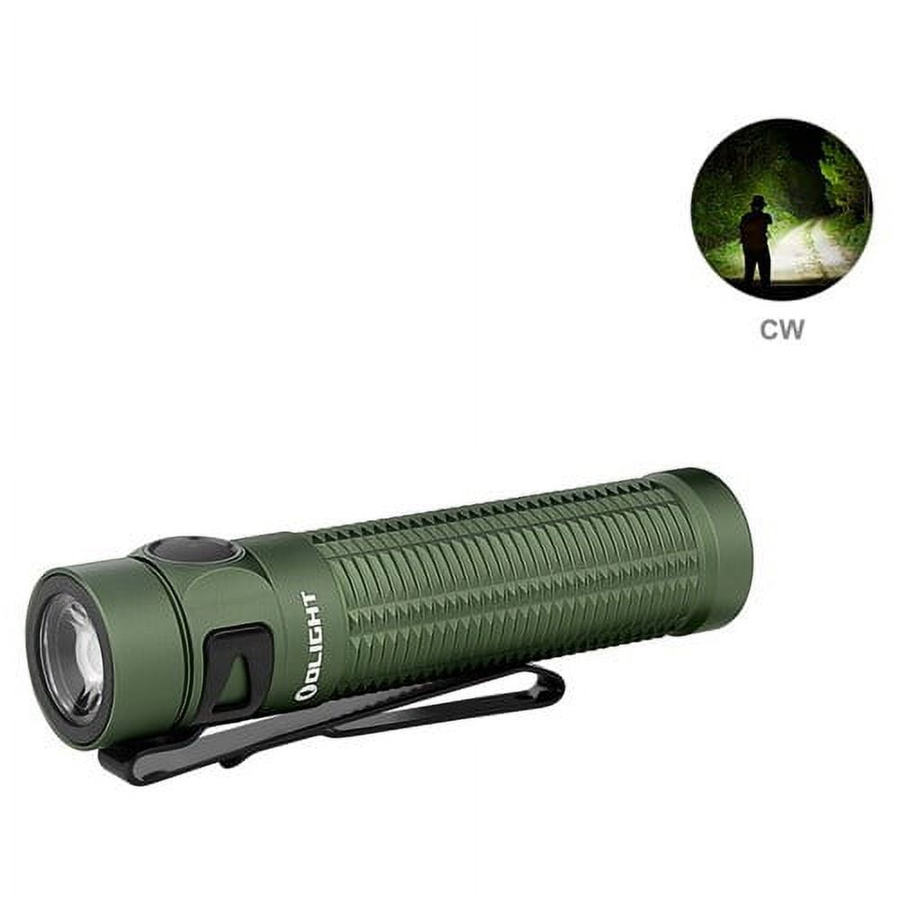 Olight Baton 3 Pro OD Green Rechargeable Flashlight, 1500 Lumens, Cool White