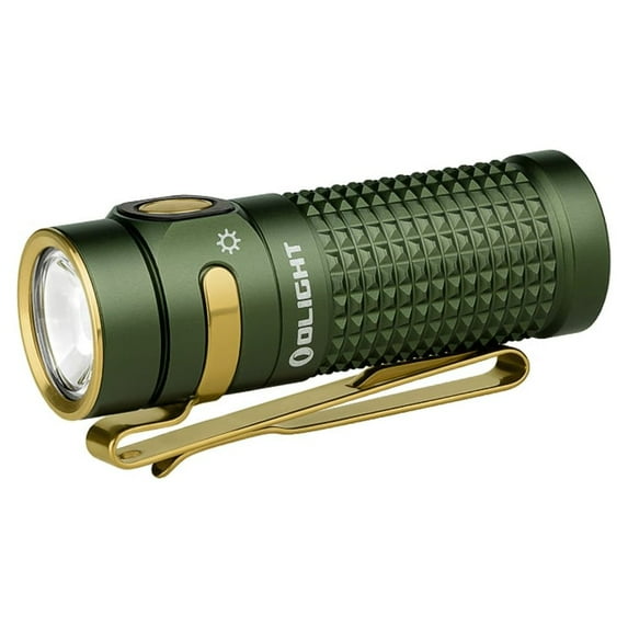 OLIGHT Baton 4 Rechargeable EDC Flashlight, LED Light 1300 Lumens with Magnetic Charging Cable, IPX8 Waterproof for Home, Camping, and Emergencies (OD Green)