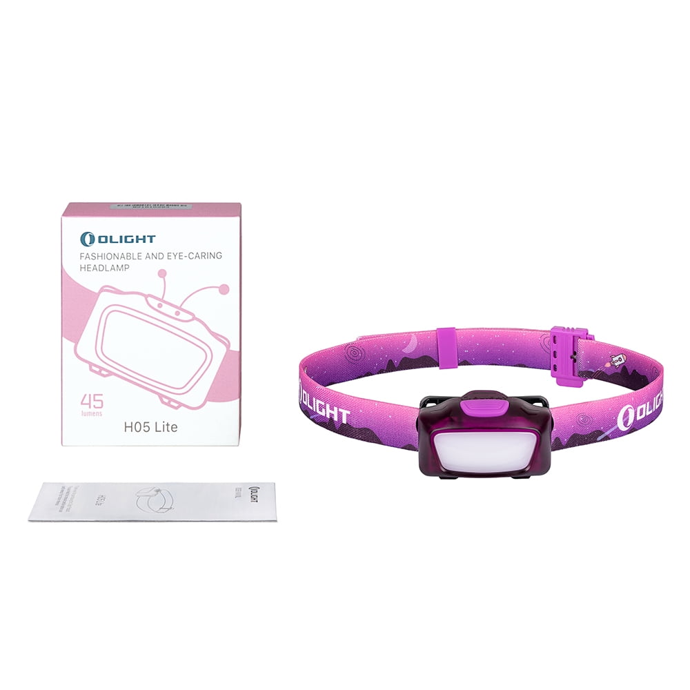 Olight H05 Lite Pink Fashionable Eye-Caring Headlamp, 45 Lumens, Battery Included