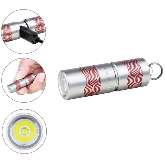 Olight I1R 2 PRO Flow Tiny USB-C Rechargeable Keychain Flashlight, 180 Lumens