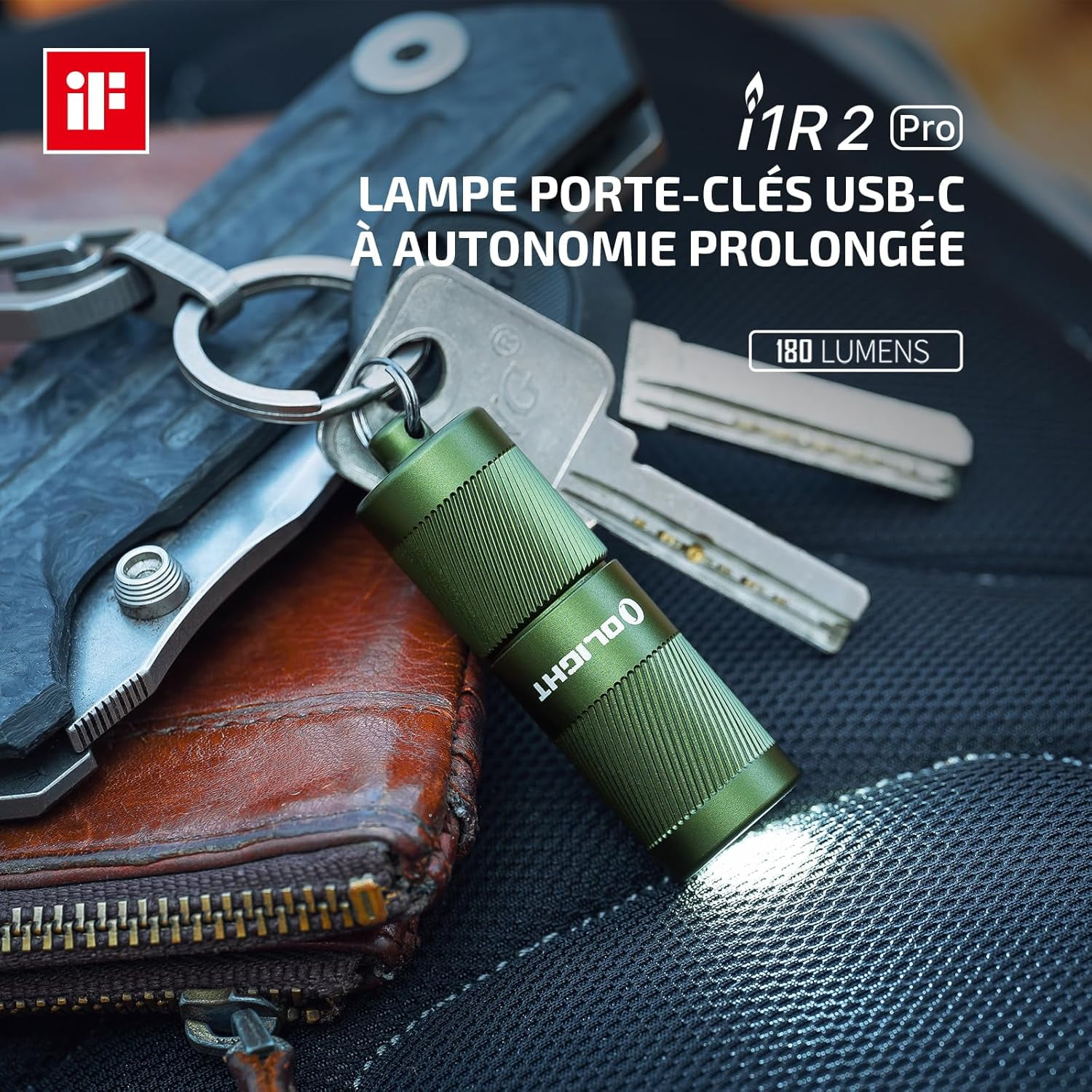 OLIGHT I1R Pro Eos 180 Lumens EDC Rechargeable Keychain