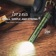 Olight I3T 2 EOS Pocket EDC Compact Bright LED Flashlight with AAA Battery and Pocket Clip, OD Green