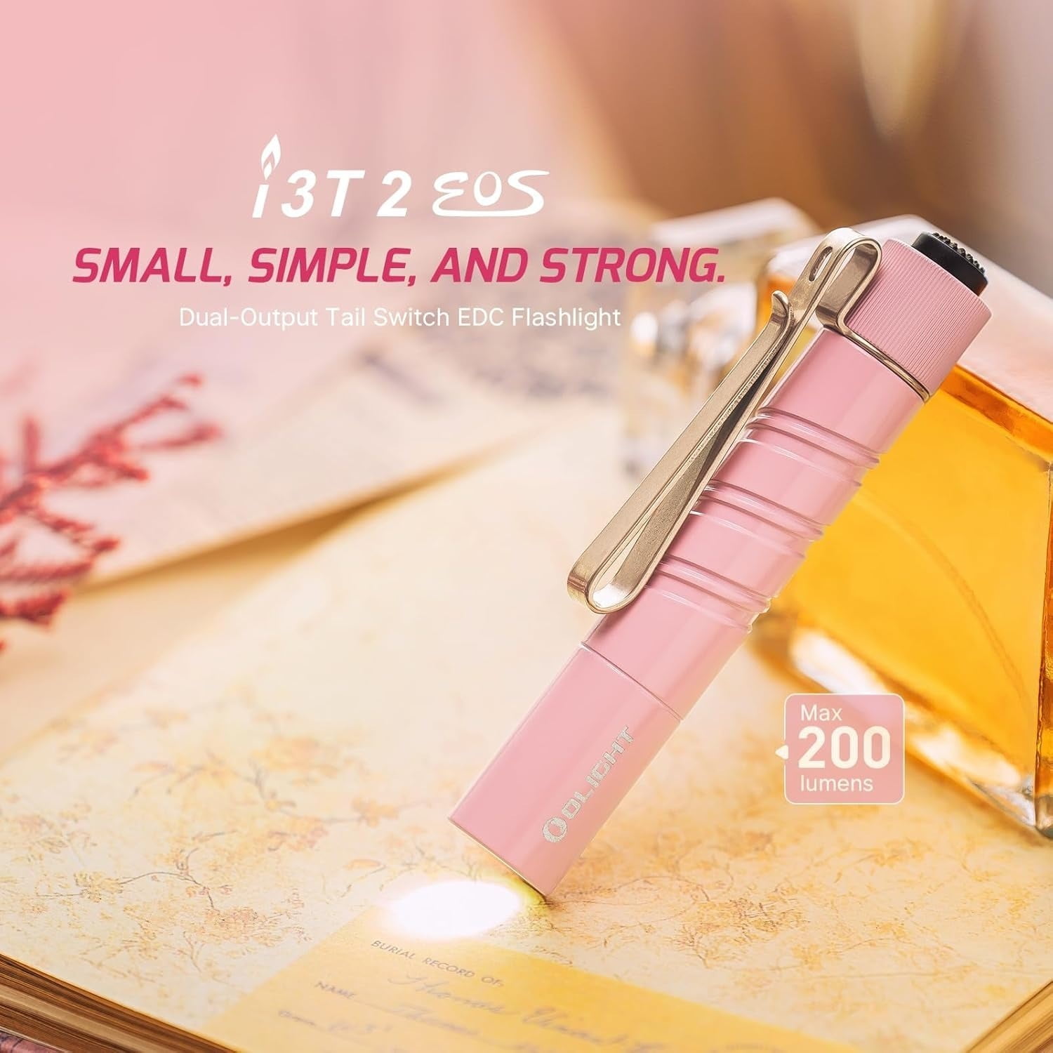 OLIGHT I3T 2 EOS Pocket EDC Flashlight, 200 Lumens Compact Bright