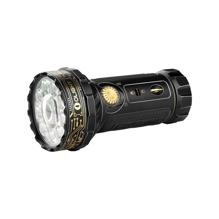 Olight Marauder Mini Golden Black Rechargeable Flashlight Olight Marauder Mini Golden Black Rechargeable Flashlight
