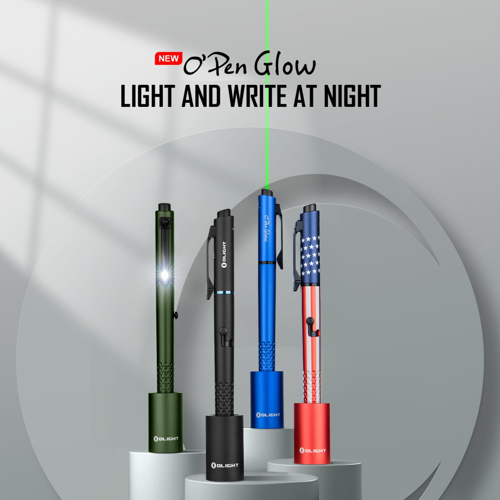 Olight O'Pen Glow Penlight LED Flashlight, 4-in-1 Design