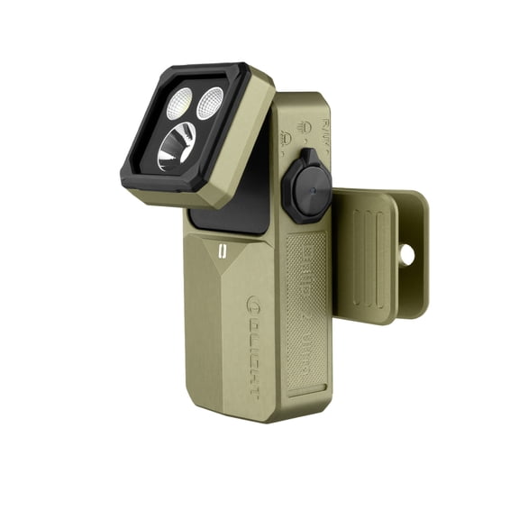 Olight Oclip 2 Ultra Flashlight, UV/Floodlight/Red/Spotlight, 580Lumens (Olive Green)