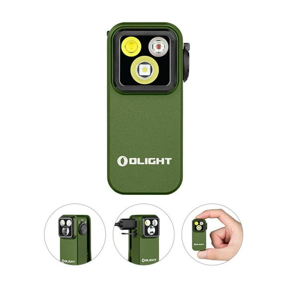 OLIGHT Oclip Pro EDC Flashlight Clip-on Light, Rechargeable 500 Lumens with Three Lighting Solutions Type-C Charging, Magnetic Flash Lights for Signaling, Cycling, Outdoor or Indoor Use(OD Green)