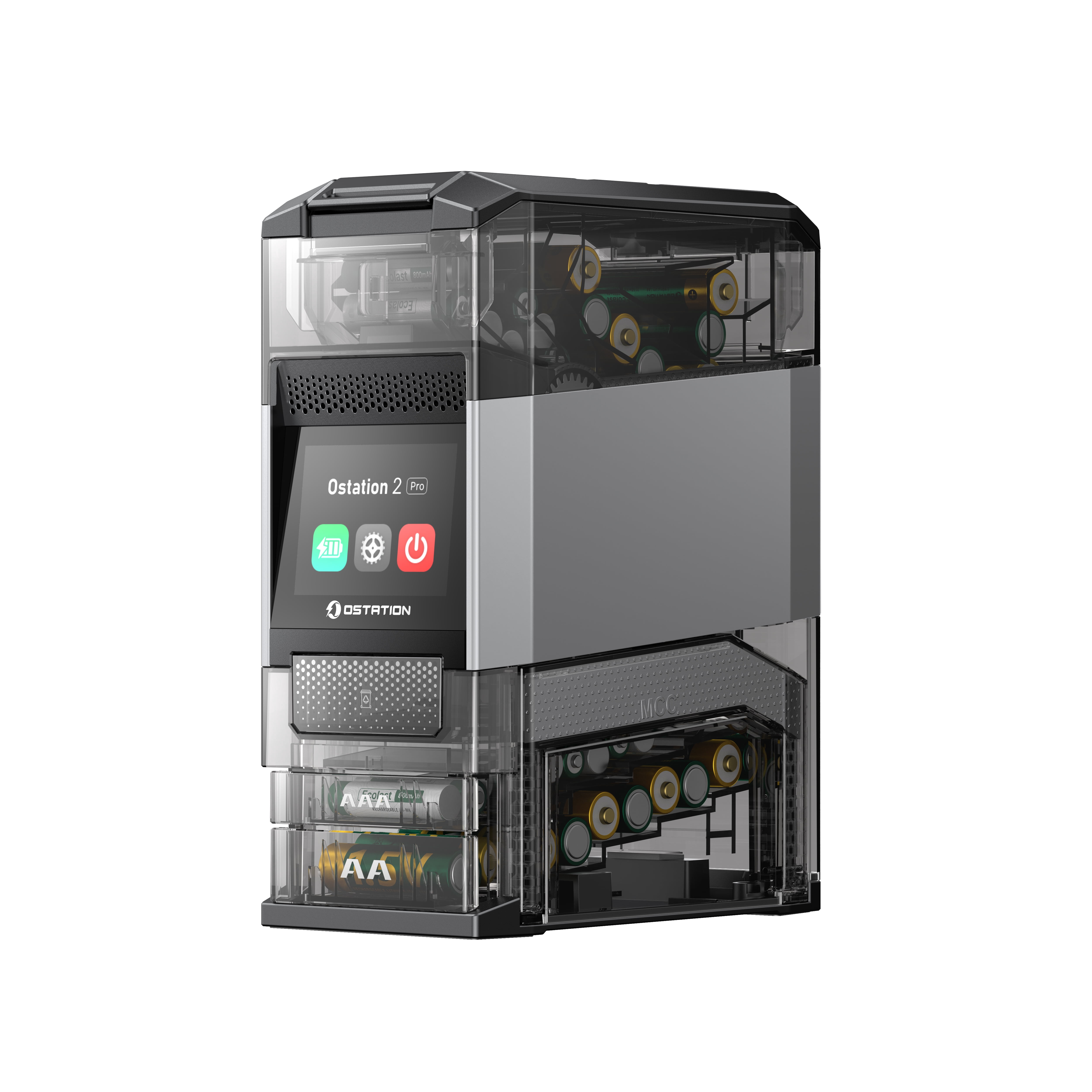 Olight Ostation 2 Pro 3-in-1 Smart Battery Hub for AA & AAA Rechargeable Ni-MH & Li-ion Batteries with Touch Screen