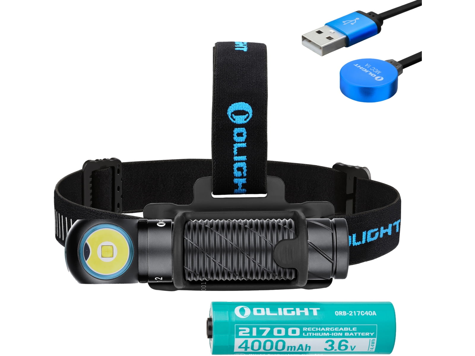 Olight Perun 2 2500 Lumens LED Rechargeable Headlamp, Black