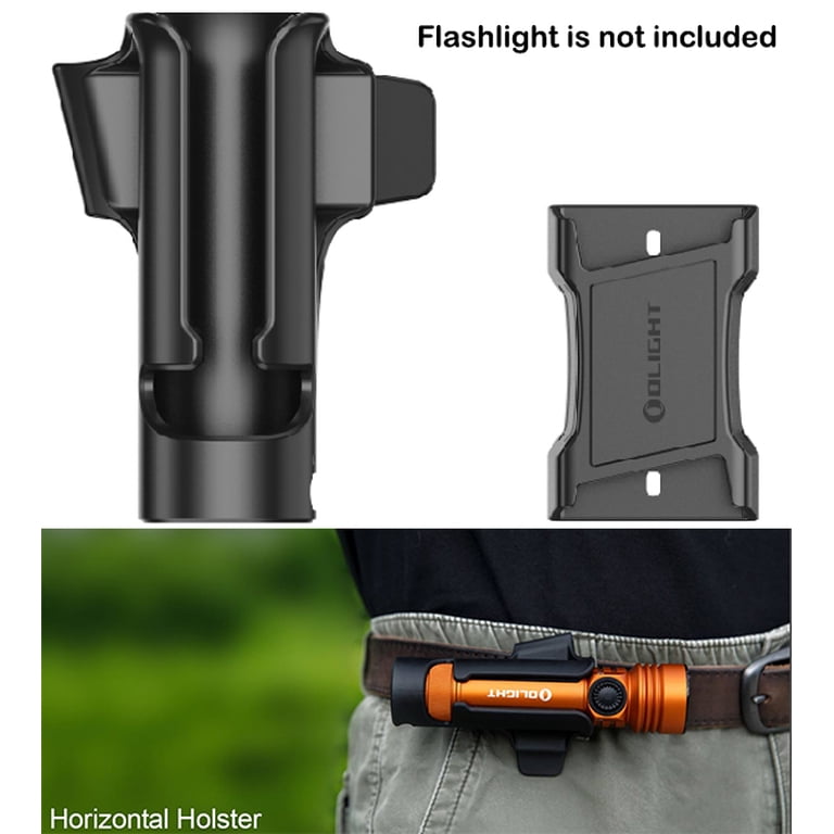 olight flashlight holster Spare HolsterBrinyte PT18 Sturdy Black Fabric 2 Pack Flashlight Protective Case,