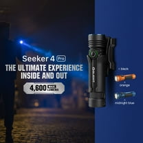 Olight Seeker 4 Pro CW 4600 Lumens LED Rechargeable Flashlight, Black