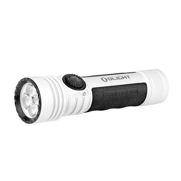 OLIGHT Seeker 4 Pro Rechargeable Flashlights, High Powerful Bright Flashlight 4600 Lumens with USB C Holster, Waterproof for Emergencies, Camping, Searching (White)(Cool White 5700K~7000K)