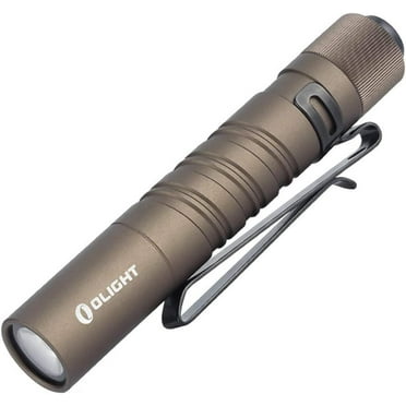 OLIGHT I3T EOS 180 Lumens Dual-Output Slim EDC Flashlight for Camping and Hiking, Tail Switch Flash Light with AAA Battery (Desert Tan)