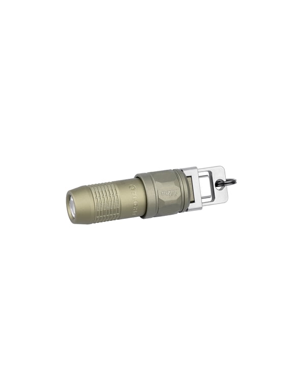 iUltra Olive Green OAL Keychain Flashlight, 80 Lumens, USB-C Charging