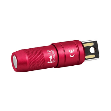 OLIGHT IMINI 2 EDC Rechargeable Keychain Flashlight, 50 Lumens Compact and Portable Mini LED Keyring Lights with Built-in Battery Ideal for Everyday Carry and Emergencies (Passionate Red)