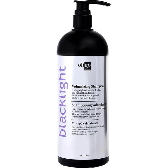 Oligo Blacklight Volumizing Shampoo For Highligted White And Blonde Hair 32 Ounce 1 Liter