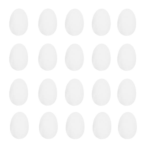 Olilia 20 Pcs 2.36 Inch (6cm) White Eggs,Easter Eggs,Realistic White Eggs, Egg for DIY Crafts,Painting,Party,Home Decor,Kids,Kitchen
