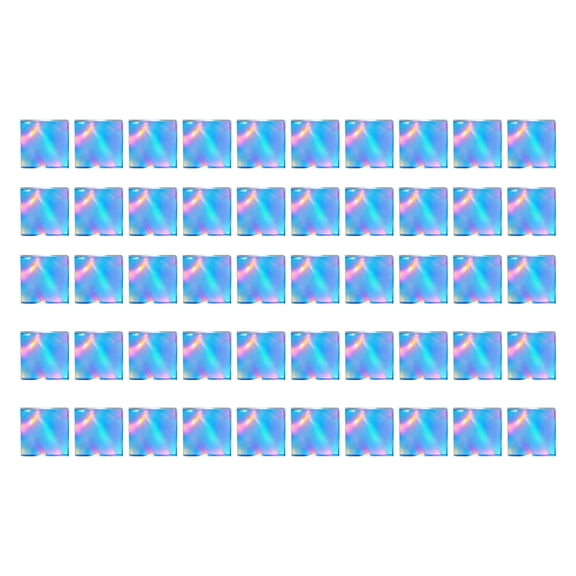 Olilia 50pcs Mini Rainbow Acrylic Squares,Double-Sided,Small Square Iridescent Laser Acrylic Sheets,3mm Thick,2*2cm,Suitable for Diy Crafts,Light And Shadow Projects And Resin Jewelry Making.